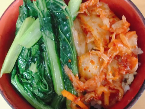 菜食二色丼